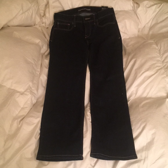 Express Dark, mid rise skinny jeans 2Short - Picture 5 of 6